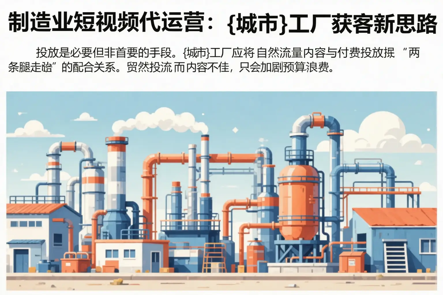 制造业短视频代运营:新余工厂获客新思路