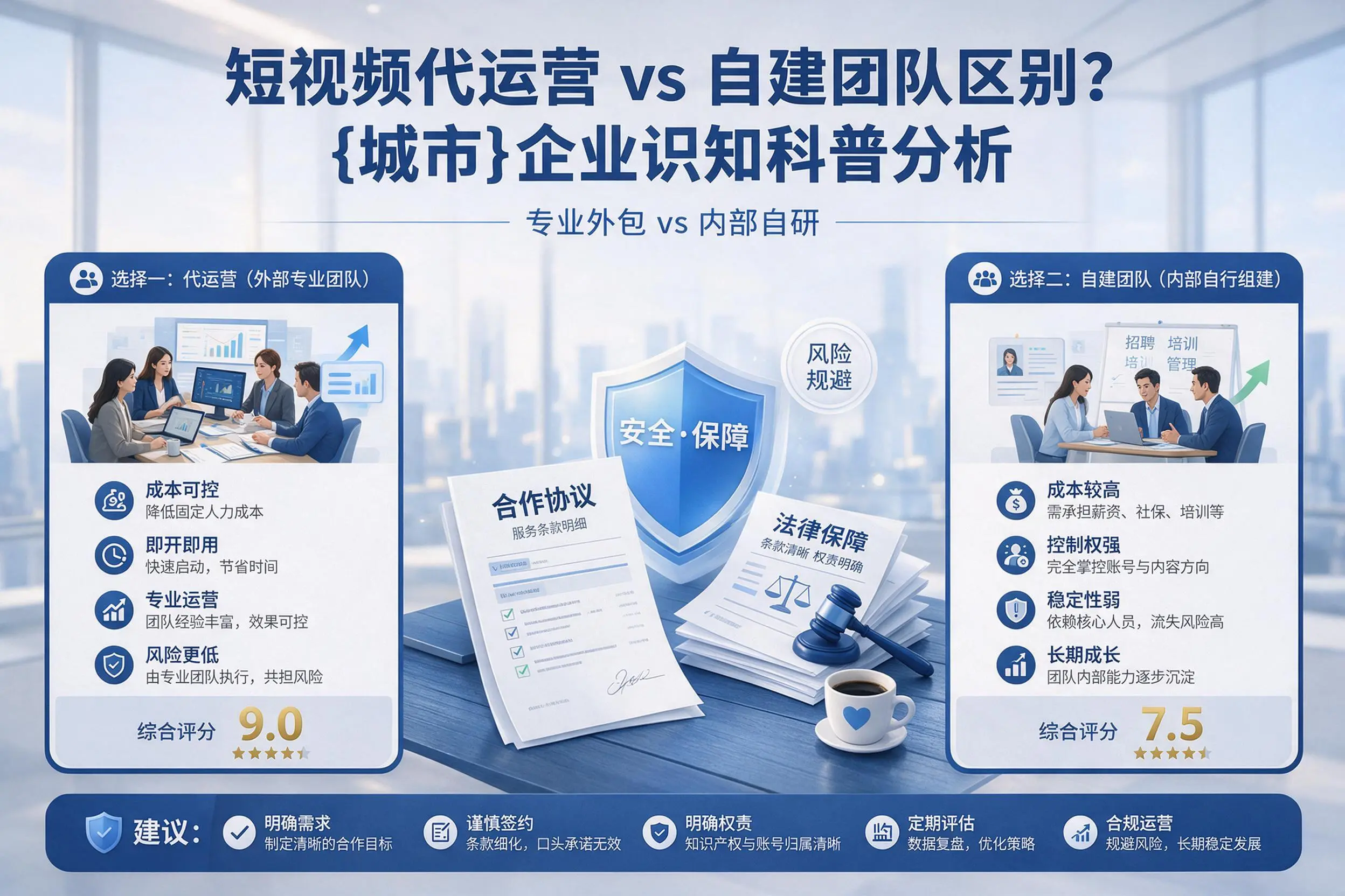 短视频代运营与自建团队区别?新余企业认知科普分析
