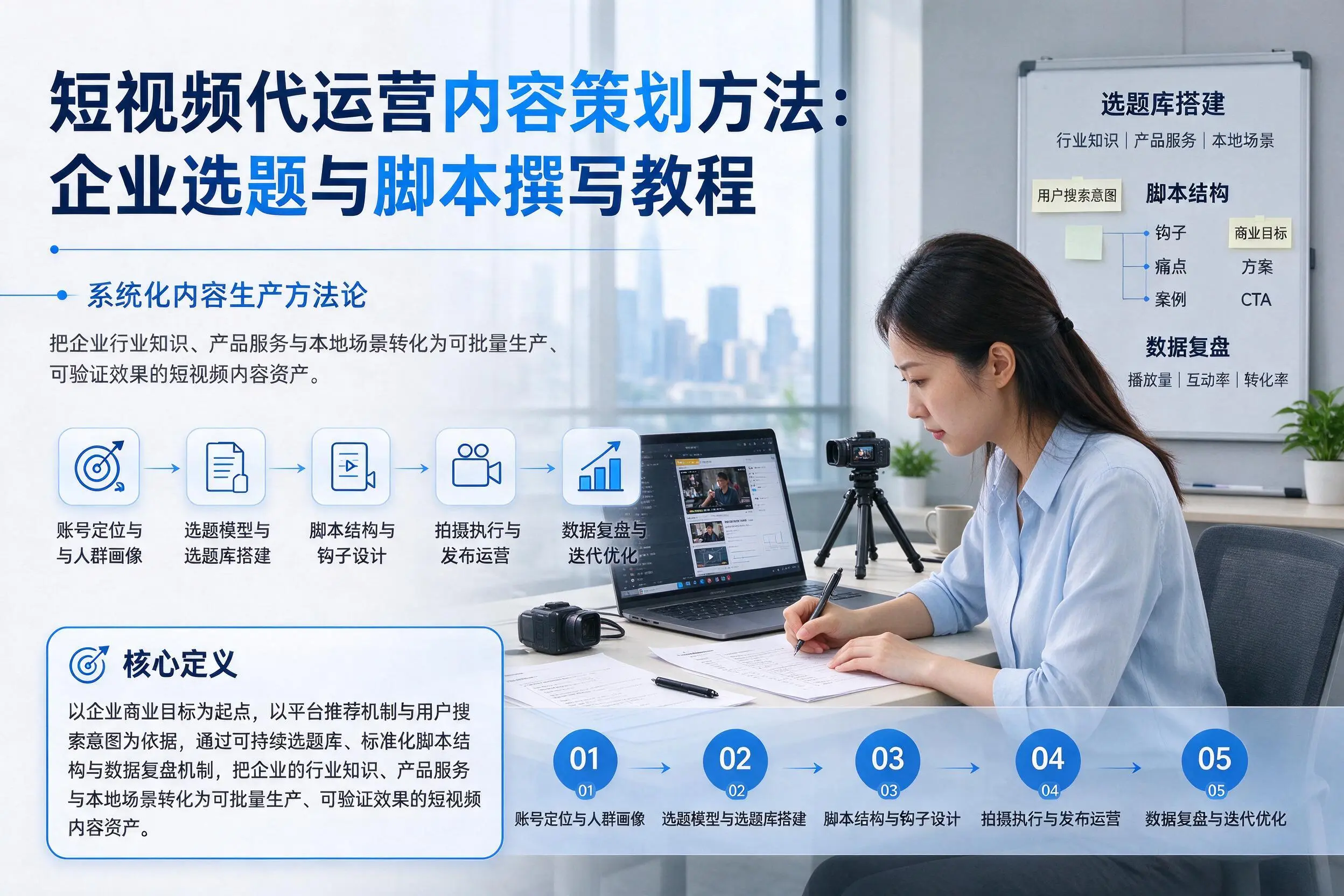 短视频代运营内容策划方法:新余企业选题与脚本撰写教程
