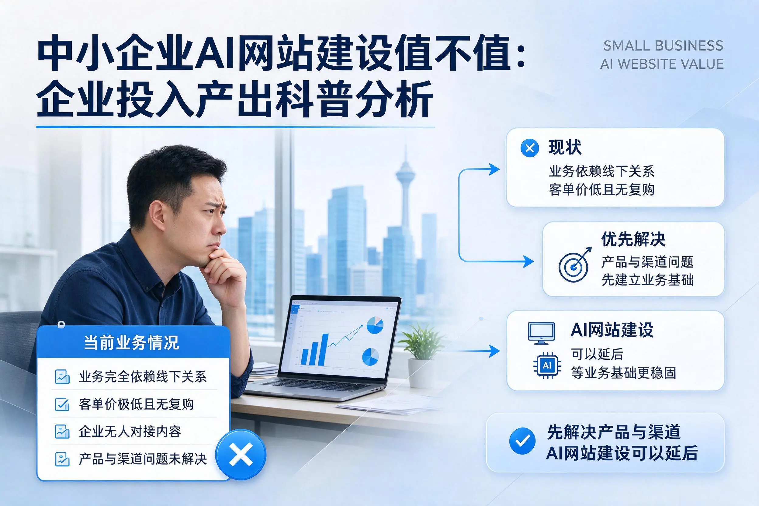 中小企业AI网站建设值不值:新余企业投入产出科普分析