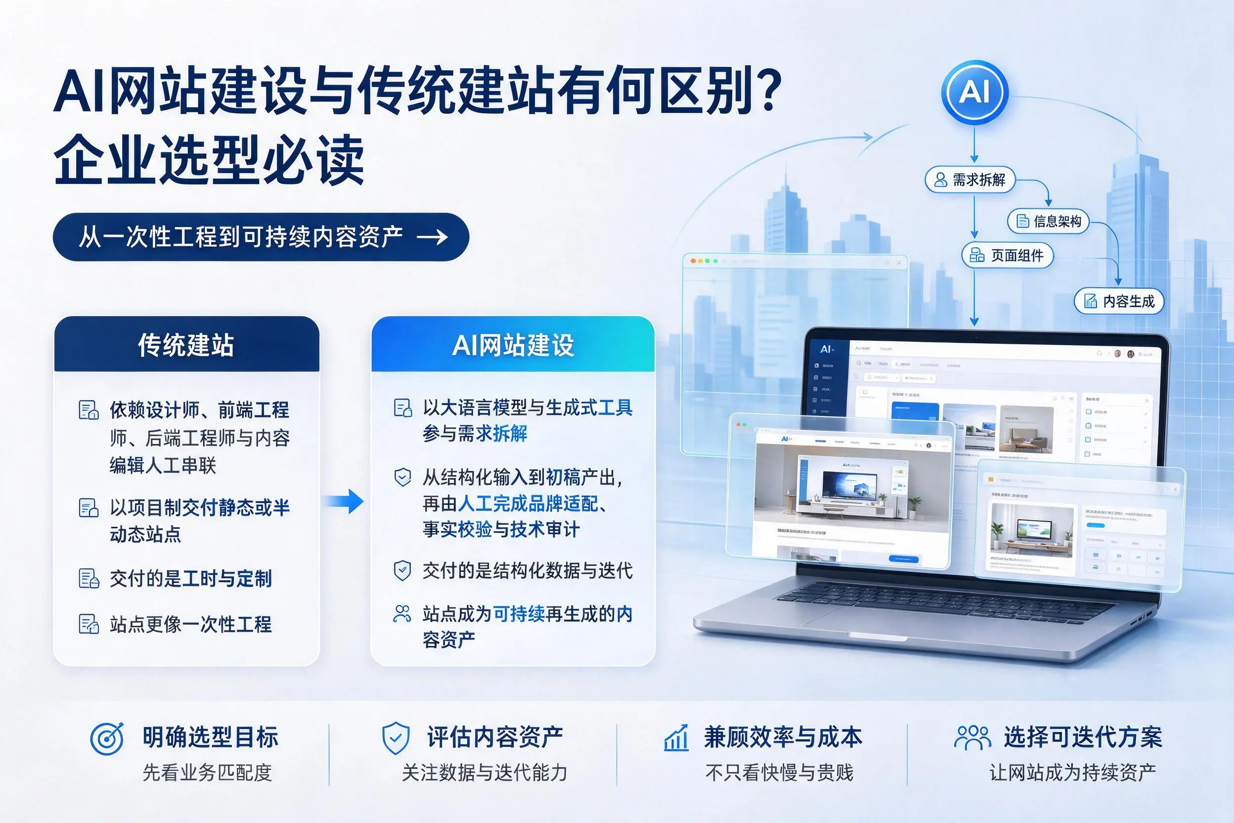 AI网站建设与传统建站有何区别?新余企业选型必读