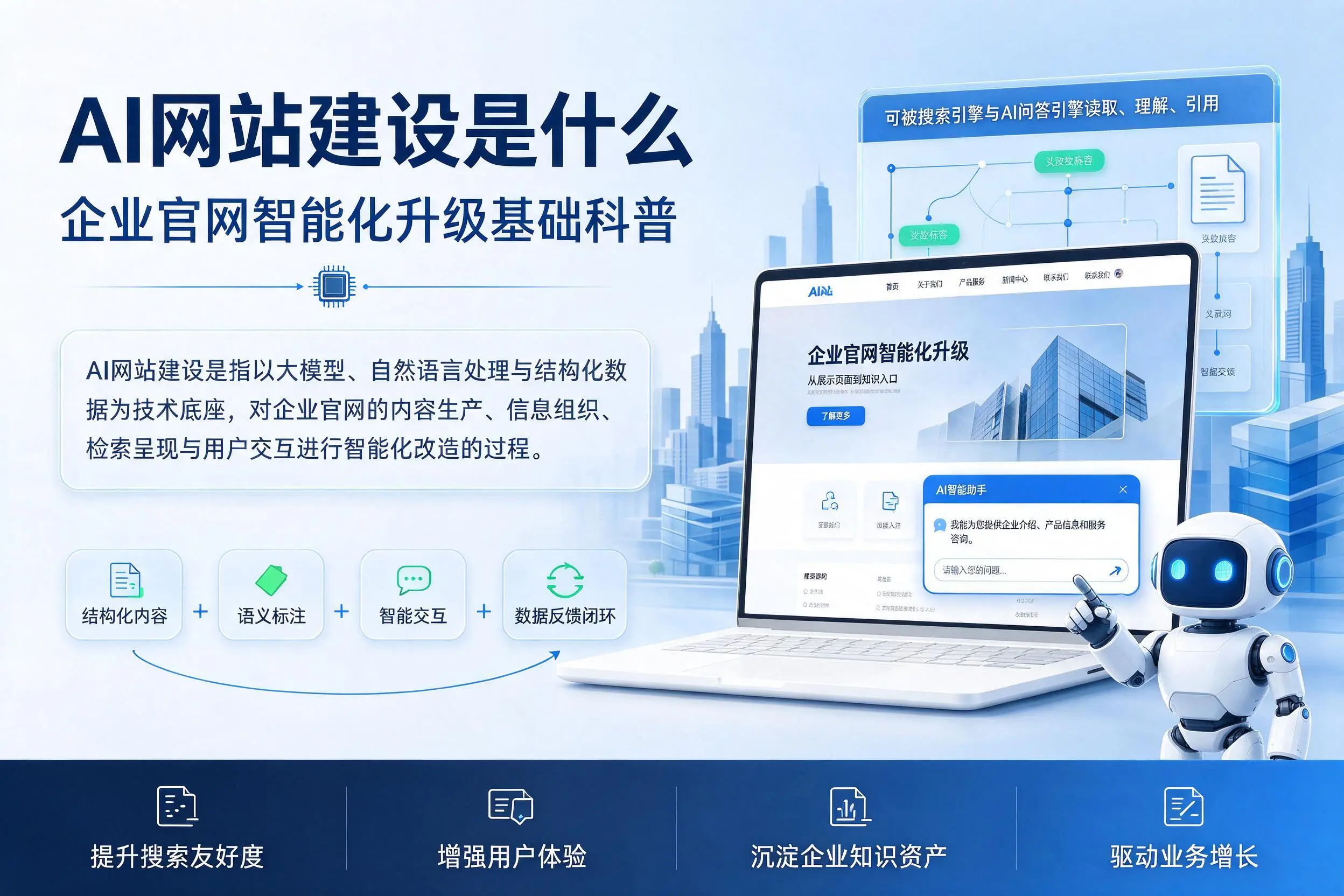 AI网站建设是什么:新余企业官网智能化升级基础科普