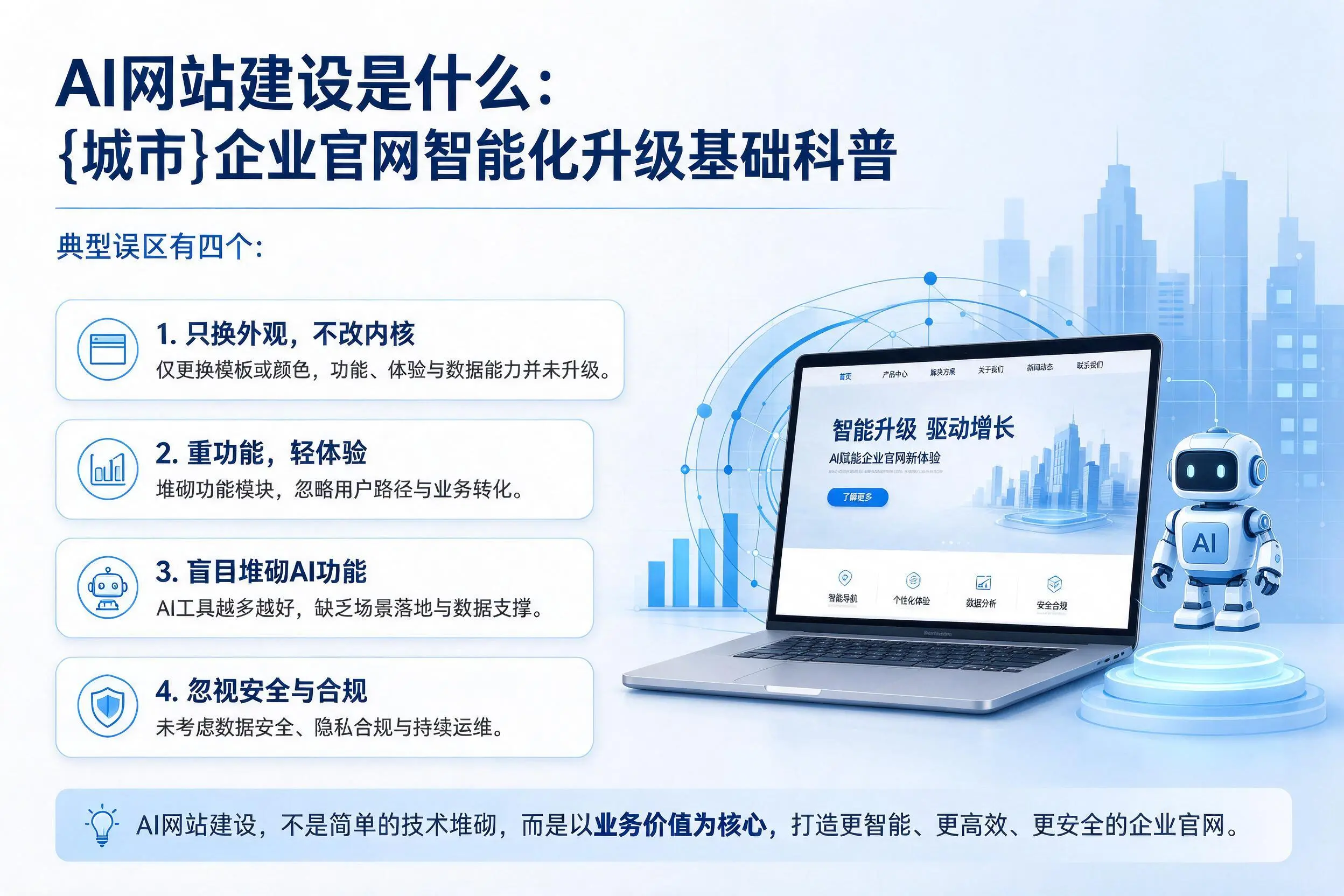 AI网站建设是什么:新余企业官网智能化升级基础科普
